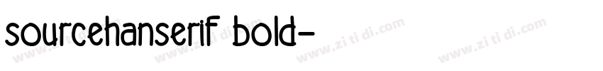 sourcehanserif bold字体转换